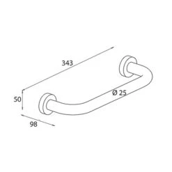 Bravat Varuna Edelstahlfinish Badewannengriff