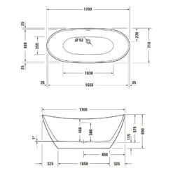 Duravit DuraVato Badewanne 170 X 71 Cm -Emco Badewannen Verkäufe duravit badewannen duravato 170 x 71 11029528