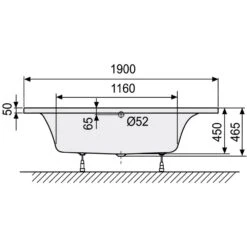 DUSCHOLUX Prime-Line 255 Sechseckwanne 190 X 90 Cm -Emco Badewannen Verkäufe duscholux sechseckwannen prime line 255 1067655