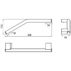 Emco System 2 Wannengriff Gebogen