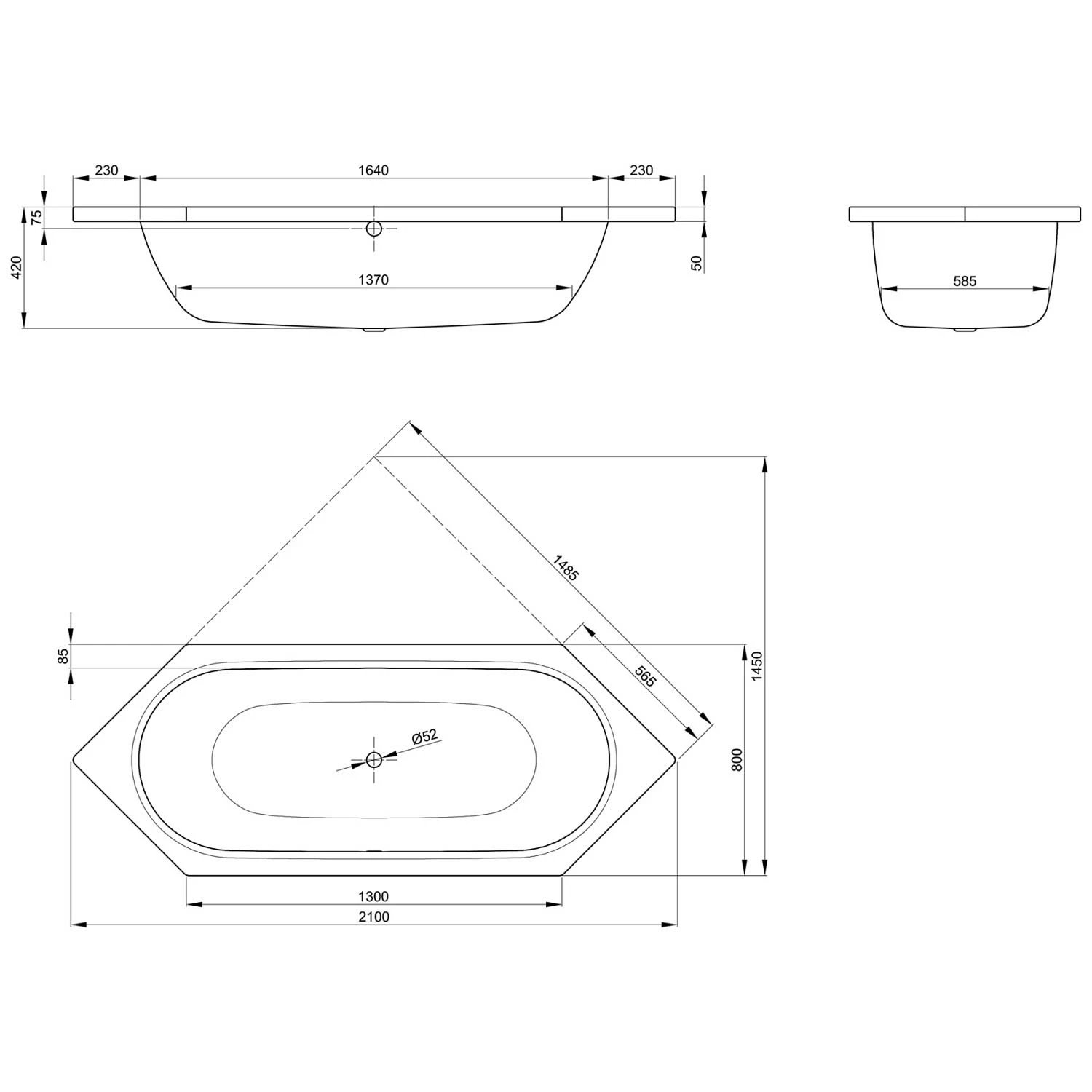 Bette Starlet Sechseckwanne 210 X 80 X 42 Cm 1 Bette Starlet Sechseckwanne 210 X 80 X 42 Cm