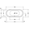 Duravit Starck Oval Whirlwanne 180 X 80 Cm Freistehend Mit Combi-System P, Zwei Rückenschrägen