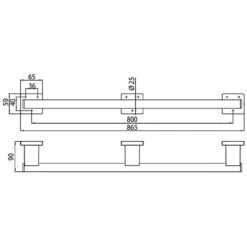 Emco System 2 Haltegriff 86,5 Cm