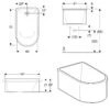 Geberit Bambini Asymetrische Badewanne 40 L