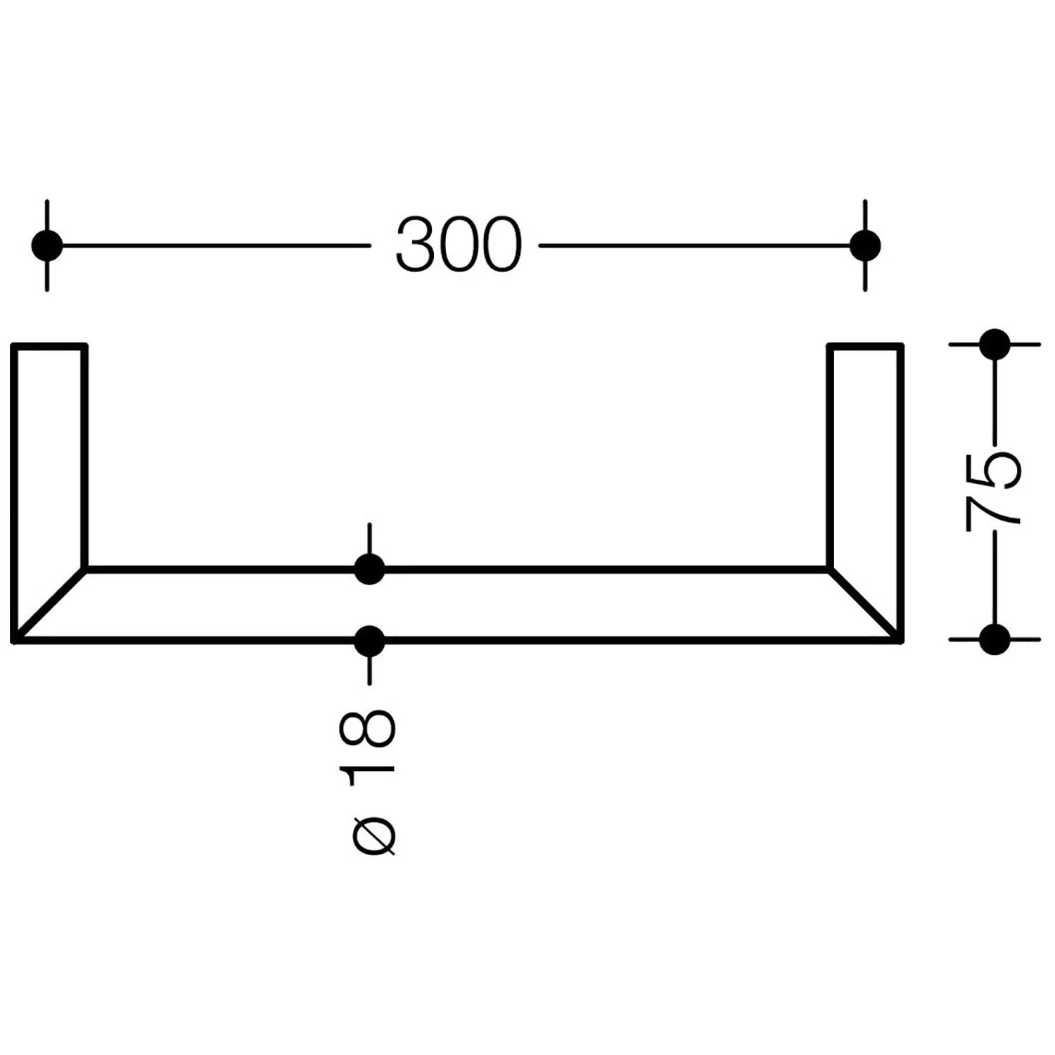 HEWI System 162 Haltegriff 30 Cm 1 HEWI System 162 Haltegriff 30 Cm