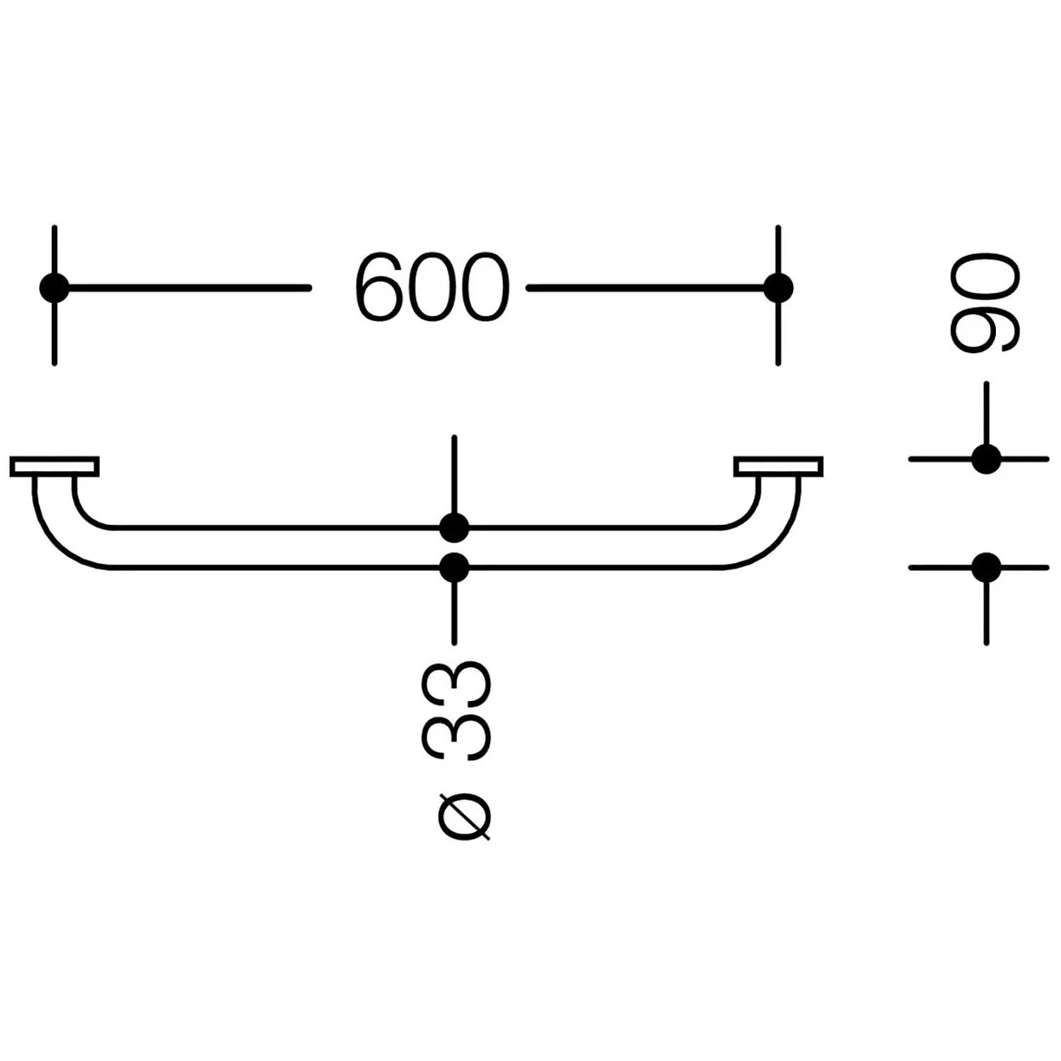 HEWI Serie 805 Haltegriff Edelstahl 60 Cm 2 HEWI Serie 805 Haltegriff Edelstahl 60 Cm – Bild 2