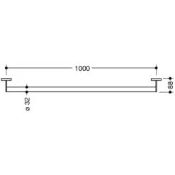 HEWI System 900 Haltegriff, 100 X 8,8 Cm