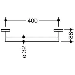 HEWI System 900 Haltegriff, 40 X 8,8 Cm