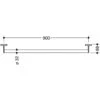 HEWI System 900 Haltegriff, 90 X 8,8 Cm
