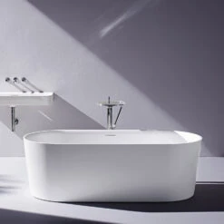 LAUFEN Val Oval-Badewanne Freistehend, Mit Überlaufspalt -Emco Badewannen Verkäufe hersteller laufen val badewanne 5305451