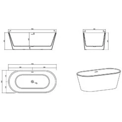 Progettobagno Regina Freistehende Badewanne 170 X 80 Cm -Emco Badewannen Verkäufe hersteller progettobagno badewannen regina freistehende 170 3687542