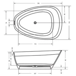 Riho Toledo Freistehende Badewanne 158 X 110 Cm -Emco Badewannen Verkäufe hersteller riho badewannen freistehende toledo 158 1393560