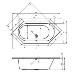 Riho Kansas Whirlpool 190 X 90 Cm Mit Bliss Whirlpoolsystem -Emco Badewannen Verkäufe hersteller riho whirlpool eck bliss system 2711893
