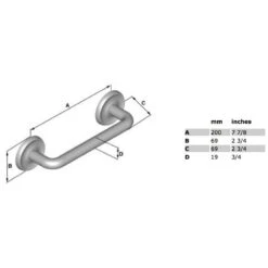 Smedbo Villa Wannengriff 20 Cm