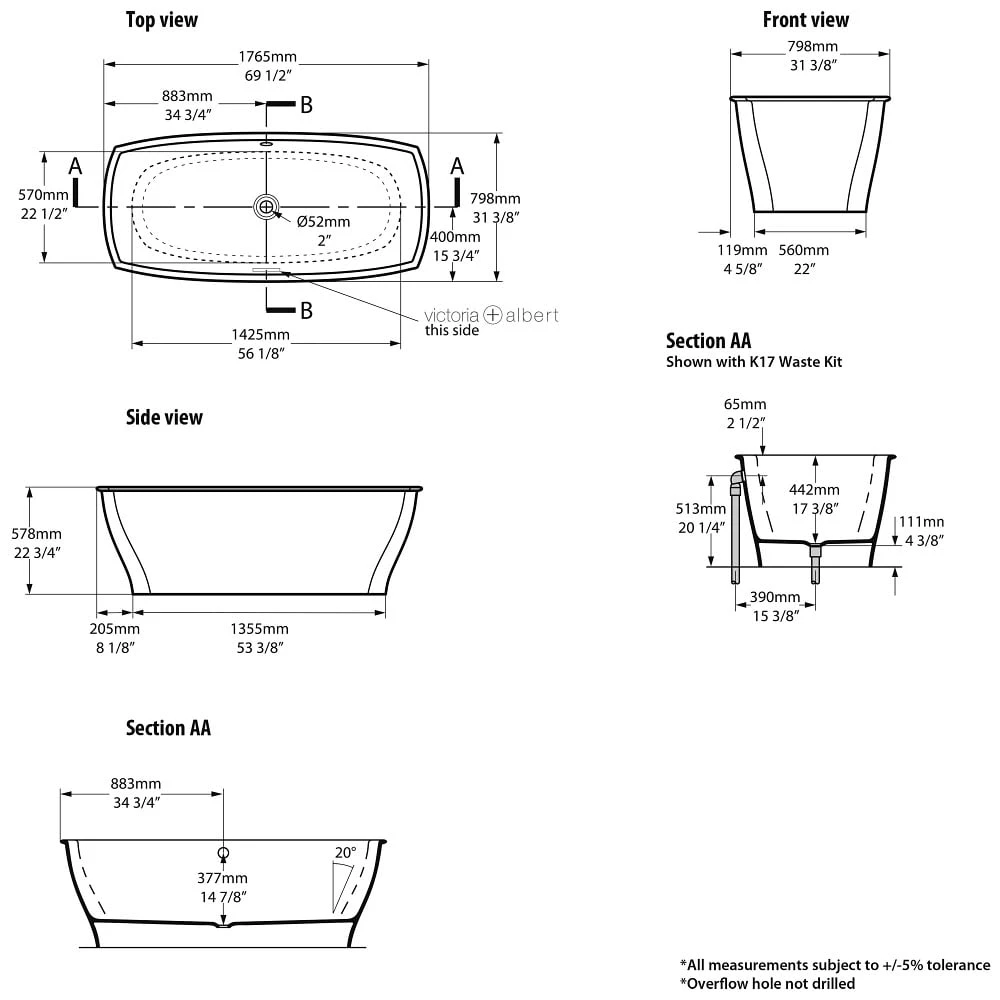 Victoria & Albert Pembroke Freistehende Badewanne 4 Victoria & Albert Pembroke Freistehende Badewanne – Bild 4