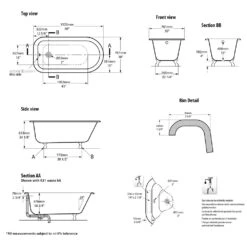 Victoria & Albert Wessex Freistehende Badewanne, Füße Metall Weiß -Emco Badewannen Verkäufe hersteller victoria albert freistehende badewannen wessex 2047387