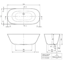 Villeroy & Boch Theano Freistehende Badewanne 155 X 75 Cm -Emco Badewannen Verkäufe hersteller villeroy boch badewannen freistehend theano 6174763