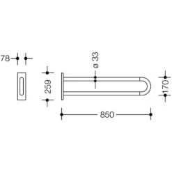 HEWI Serie 477/801 Wandstützgriff
