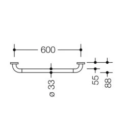 HEWI Warm Touch Haltegriff 60 Cm