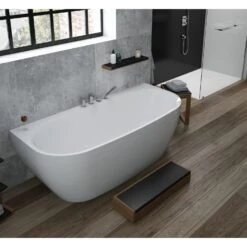 Hoesch ISensi Vorwand-Badewanne 190 X 90 Cm Mit Überlaufschlitz Und Klick-Klack Siphon