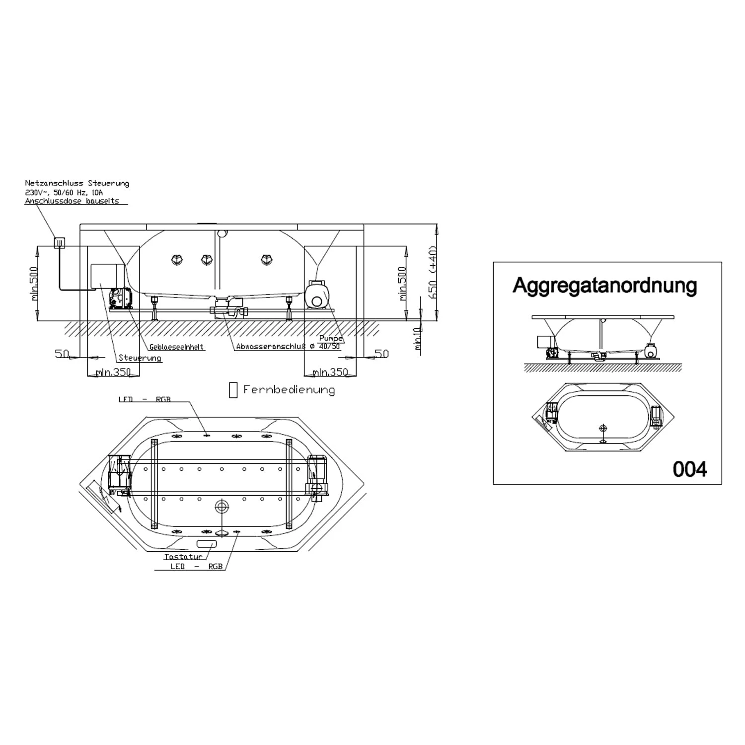 Hoesch Spectra Sechseck-Badewanne 190 X 90 Cm Mit Whirlsystem Reviva II 2 Hoesch Spectra Sechseck-Badewanne 190 X 90 Cm Mit Whirlsystem Reviva II – Bild 2