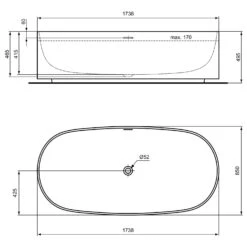 Ideal Standard Linda-X Duo Badewanne 173,8 X 85 Cm, Freistehend 10 Ideal Standard Linda-X Duo Badewanne 173,8 X 85 Cm, Freistehend -Emco Badewannen Verkäufe ideal standard atelier collections linda x 9579533