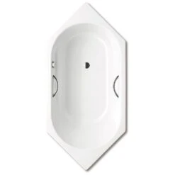 Kaldewei Vaio 6 Star Sechseckbadewanne 959 Mit Griffbohrung, Überlaufloch Gegenüberliegend