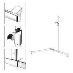 Keuco AXESS Eck-Duschhandlauf 90° Mit Brausestange, 85 X 85 X 130,1 Cm -Emco Badewannen Verkäufe keuco alle serien axess eck duschhandlauf 11683143
