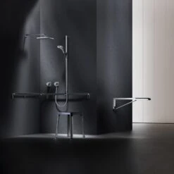 Keuco AXESS Eck-Duschhandlauf 90° Mit Brausestange, 85 X 85 X 130,1 Cm -Emco Badewannen Verkäufe keuco alle serien axess eck duschhandlauf 11684226