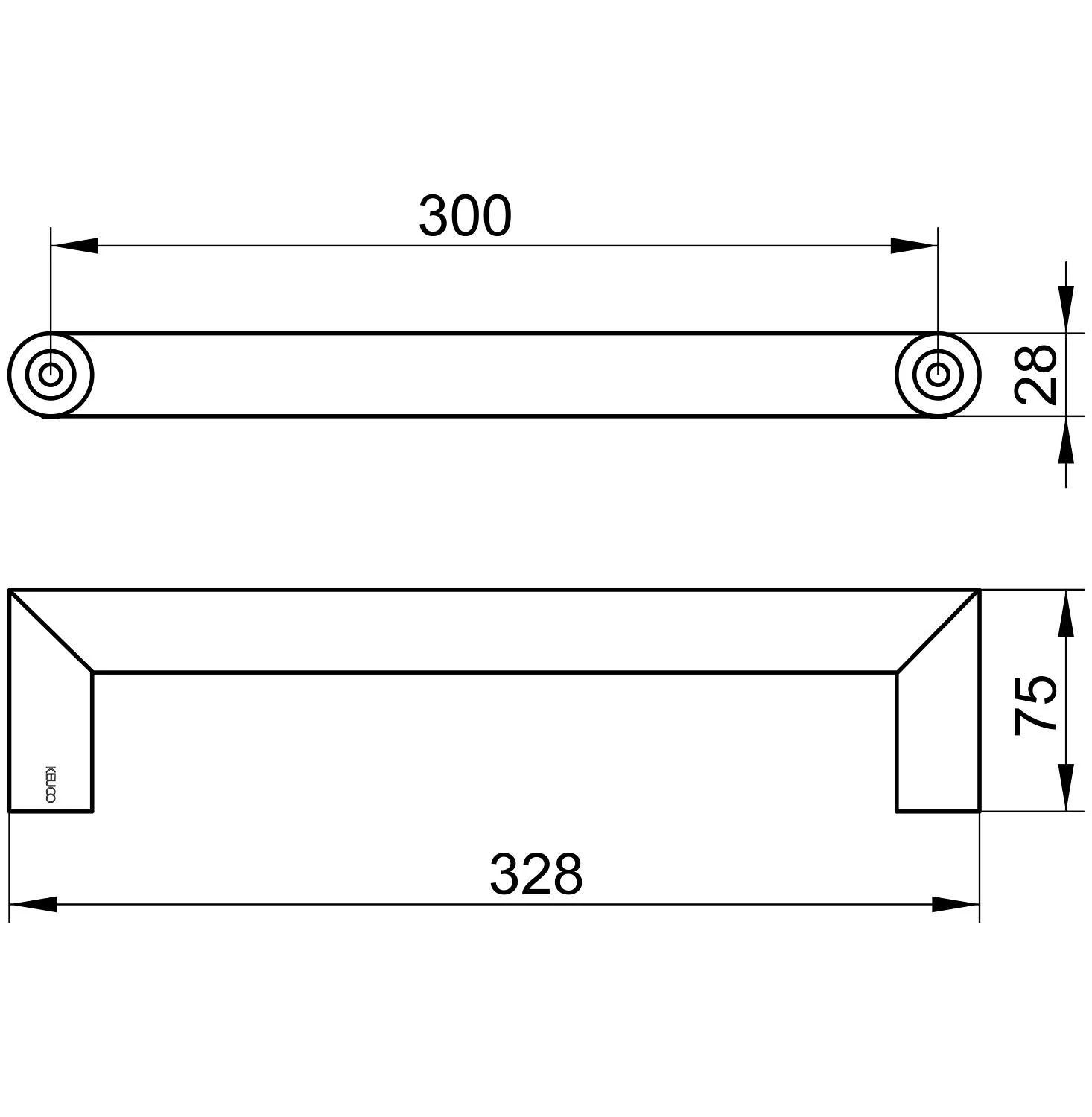 Keuco Reva Black Selection Haltegriff 32,8 Cm 2 Keuco Reva Black Selection Haltegriff 32,8 Cm – Bild 2