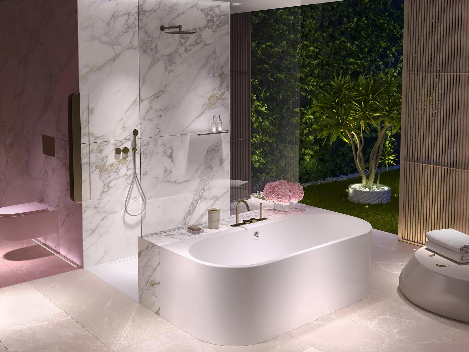 Polypex Calina Halbfreistehende Badewanne Inkl. Ab- Und Überlaufgarnitur Mit Integriertem Wanneneinlauf 2 Polypex Calina Halbfreistehende Badewanne Inkl. Ab- Und Überlaufgarnitur Mit Integriertem Wanneneinlauf – Bild 2