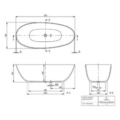 Villeroy & Boch Antao Freistehende Badewanne 170 X 75 Cm, Mit SilentFlow -Emco Badewannen Verkäufe marken villeroy boch alle kollektionen antao 12138950