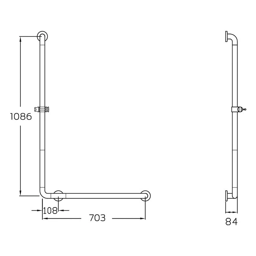 Silver Age System Winkelgriff 70,3 X 108,6 Cm, Mit Brausehalter 1 Silver Age System Winkelgriff 70,3 X 108,6 Cm, Mit Brausehalter