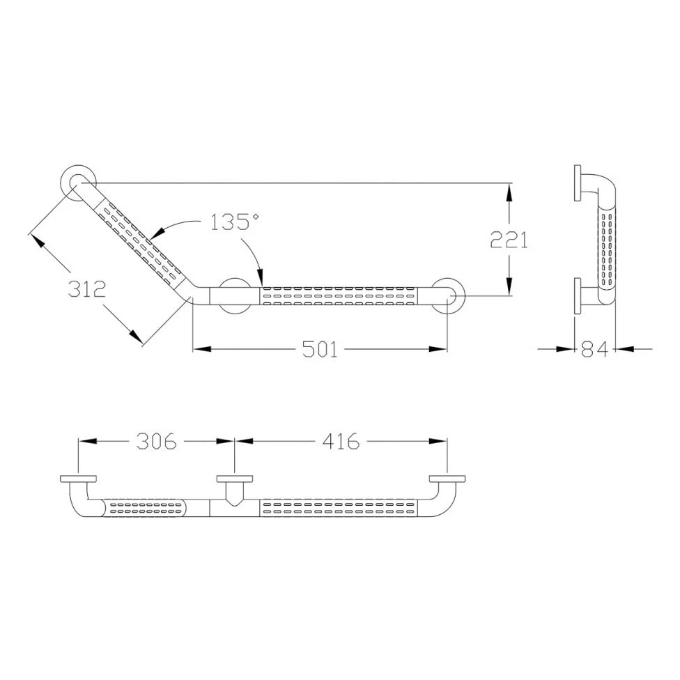 Silver Age System Winkelgriff 50,1 X 31,2 Cm, Mit Struktur 1 Silver Age System Winkelgriff 50,1 X 31,2 Cm, Mit Struktur