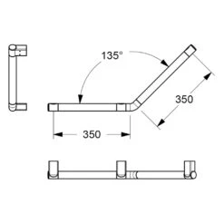 Silver Age System Winkelgriff 35 X 35 Cm, Rechts