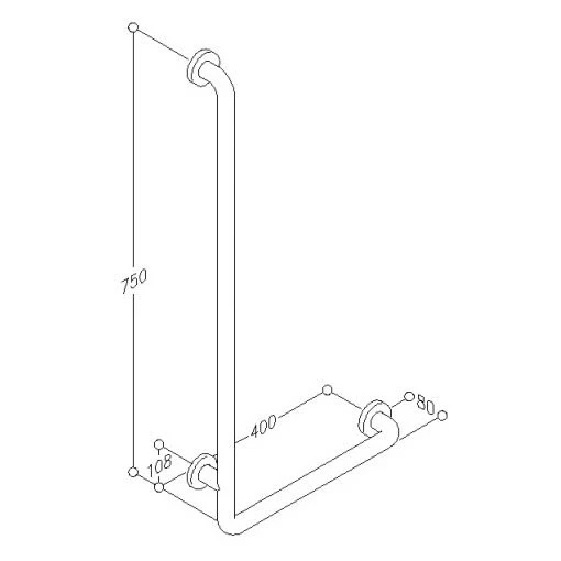 Silver Age System Winkelgriff 40 X 75 Cm, Links 2 Silver Age System Winkelgriff 40 X 75 Cm, Links – Bild 2