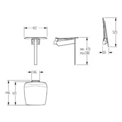 Silver Age System Duschklappsitz 41,2 X 44,6 X 50 Cm, Mit Bodenstütze