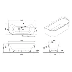 Pianura Valentina Vorwand-Badewanne 180 X 80 Cm -Emco Badewannen Verkäufe pianura badewannen valentina vorwand 180 x 12494651