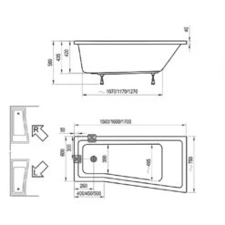 RAVAK Be Happy II Asymmetrische Badewanne 160 X 75 Cm, Rechts -Emco Badewannen Verkäufe ravak badewannen be happy ii asymmetrische 4381613
