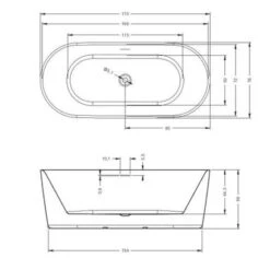 Riho Modesty Freistehende Badewanne 170 X 76 Cm Mit Sparkle Mood + Riho Fall -Emco Badewannen Verkäufe riho badewannen freistehende modesty 170 x 12211405