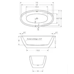 Steinkamp Life Freistehende Ovalbadewanne 170 X 85 Cm -Emco Badewannen Verkäufe steinkamp badewannen import life freistehende ovalbadewanne 6446962
