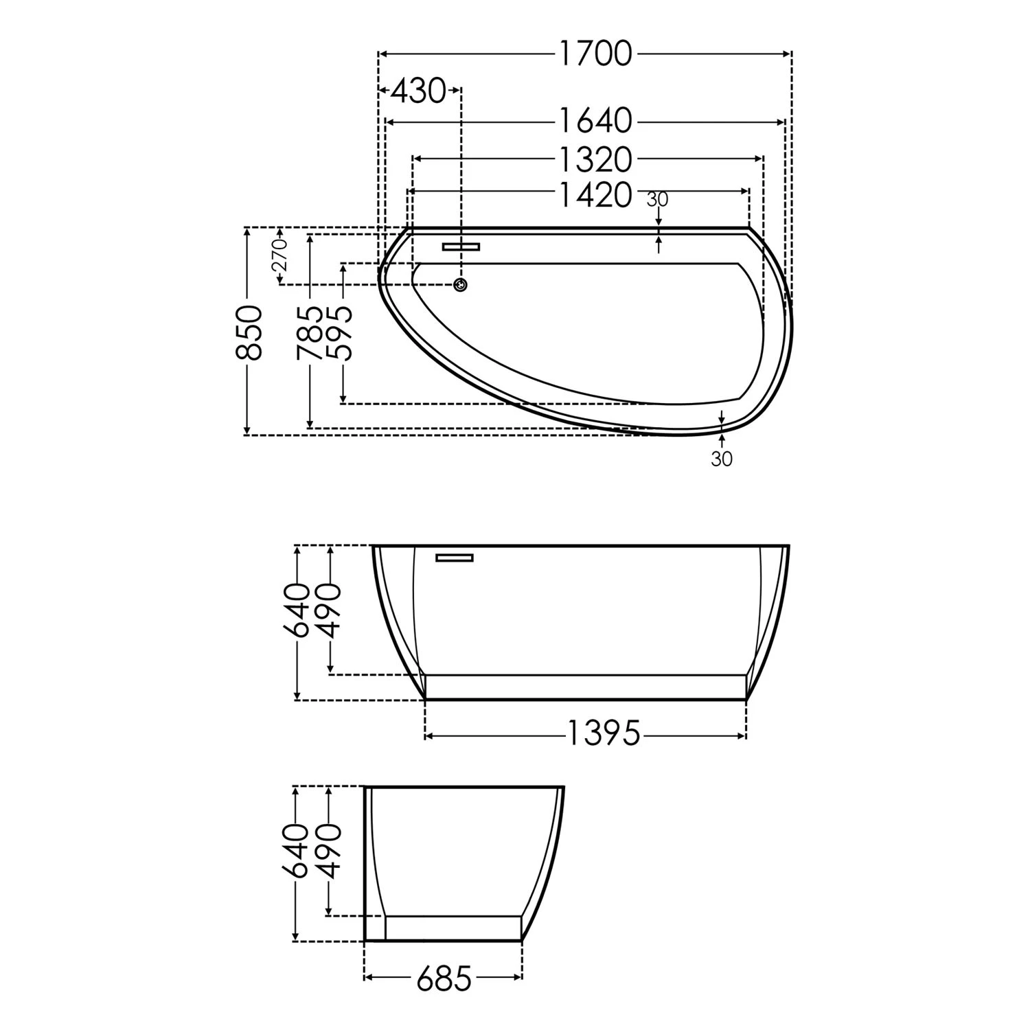 Steinkamp Loft Freistehende Badewanne Asymmetrisch Links 170 X 85 Cm 5 Steinkamp Loft Freistehende Badewanne Asymmetrisch Links 170 X 85 Cm – Bild 5