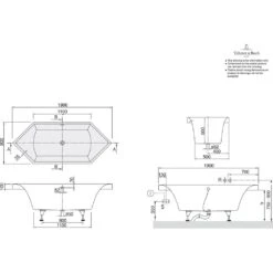 Villeroy & Boch Squaro Duo Sechseckbadewanne 190 X 80 Cm -Emco Badewannen Verkäufe villeroy boch badewannen sechseckbadewannen squaro 1304167